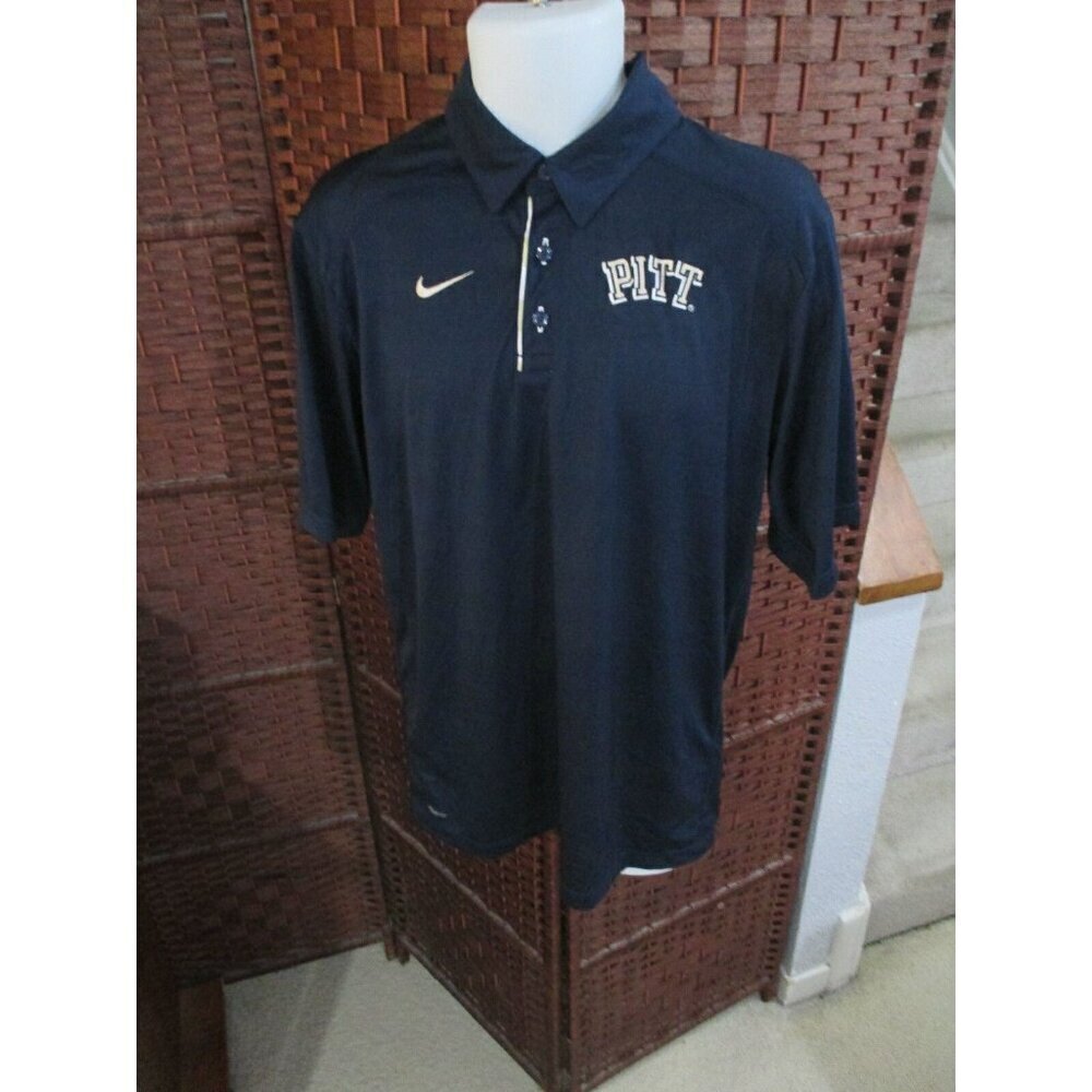 Men's Nike Team Pitt Panthers Polo Shirt Golf Shirt Small Pittsburgh University